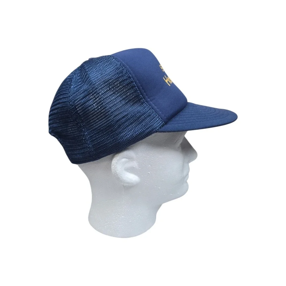 Vintage Sony Handycam Trucker Hat 80s 90s Snapback Mesh Made Taiwan Blue